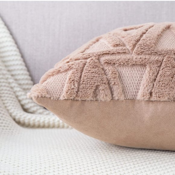 Taupe throw pillows - 16 x 16 - Picture 2 of 3